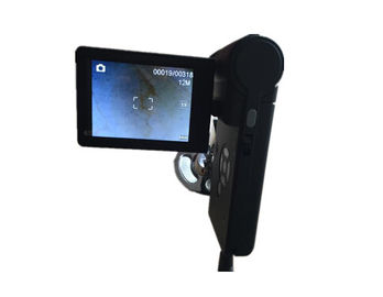 Piccola video risoluzione di immagine del microscopio della pelle e dei capelli della macchina fotografica di Dermatoscope alta con lo schermo Rotable LCD a 3 pollici