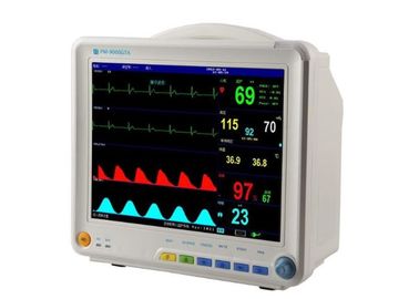 Monitor paziente LCD di colore alto a 12,1 pollici di risoluzione con 6 parametri standard ECG, RESP, NIBP, SPO2, 2-TEMP, PR/HR