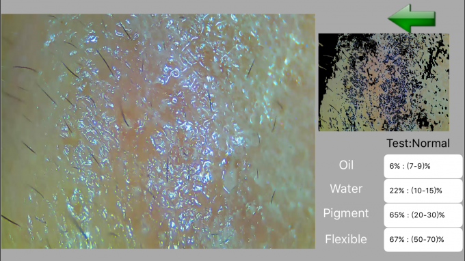 Controllore leggero dell'umidità della pelle dell'analizzatore della pelle di Digital di lunga vita con la lente UV