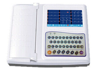 Attrezzatura a 7 pollici a macchina dell'elettrocardiogramma di Ecg di Manica 12 con la tastiera piena