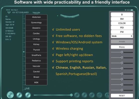 Sonda ecografica portatile wireless digitale