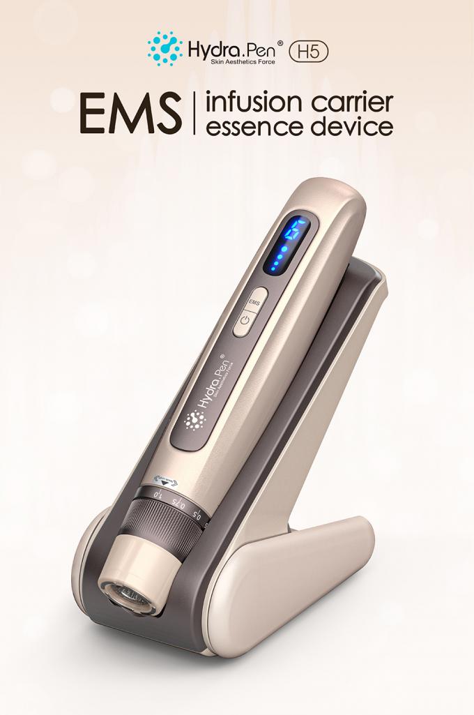 Ultimo Applicatore Automatico di Siero EMS a 4 Poli Hydra Pen H5 per Microneedling Derma del Viso, Penna per la Rigenerazione di Essenza e Collagene della Pelle 1