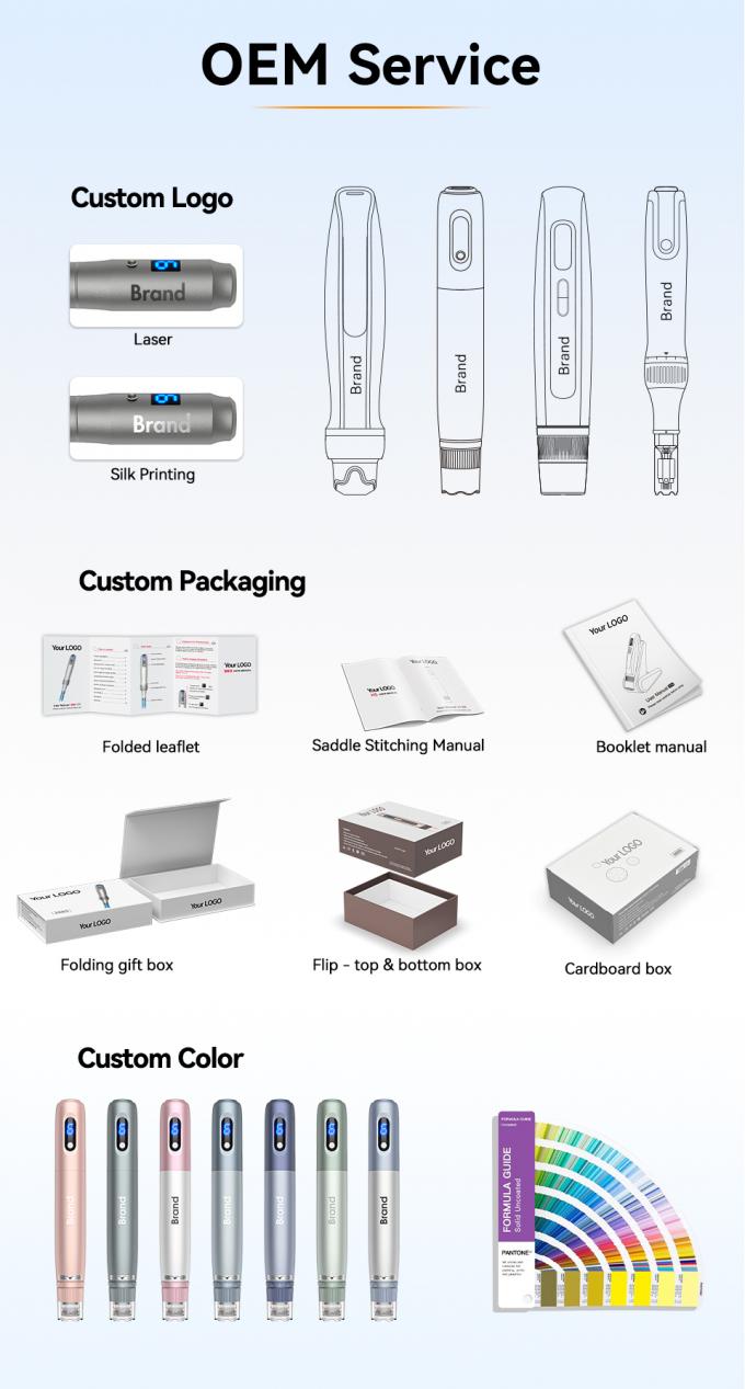 Nuovo arrivo Hydra Pen H5 Mesoterapia Serum Applicator Beauty Skin Care Bio Exosome Derma Microneedling Pen 8